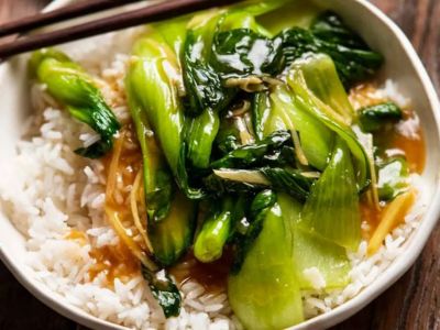 Bok-choy-with-ginger-sauce