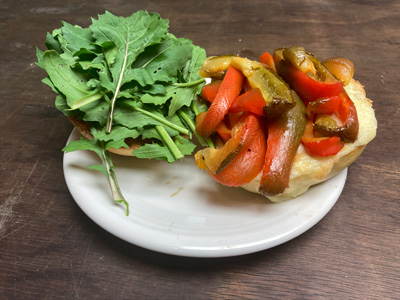 roasted-pepper-panini-with-arugula