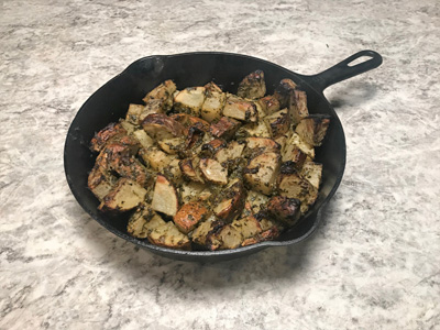 roasted-potatoes-with-honey-mint-glaze