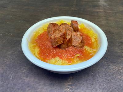 paghetti-squash-with-hot-italian-sausage